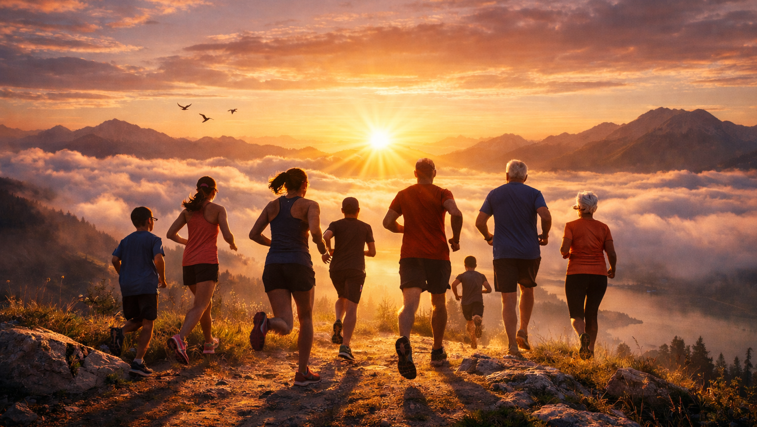 Yhteisölenkki-juliste: juostaan yhdessä joka keskiviikko klo 18.